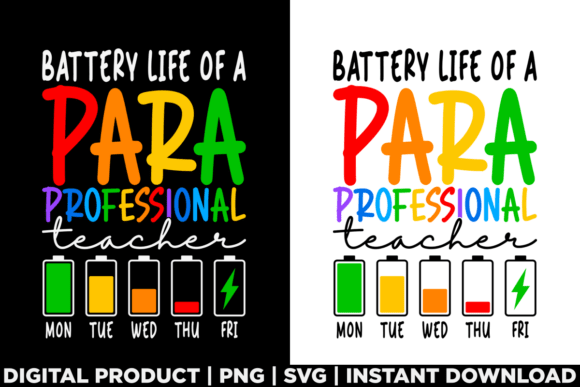 Battery Life of Paraprofessional Teacher Graphics