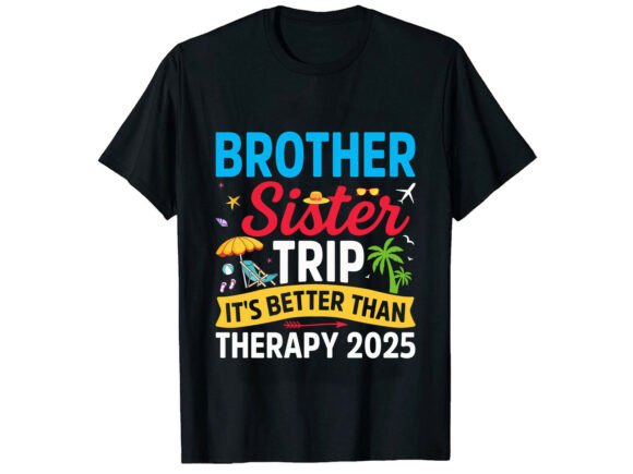 Brother Sister Trip Therapy 2025 T-Shirt