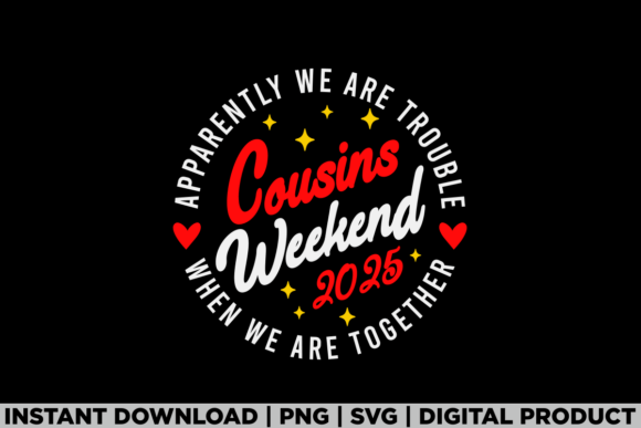 Cousins Weekend Christmas 2025 Party Tee Graphics