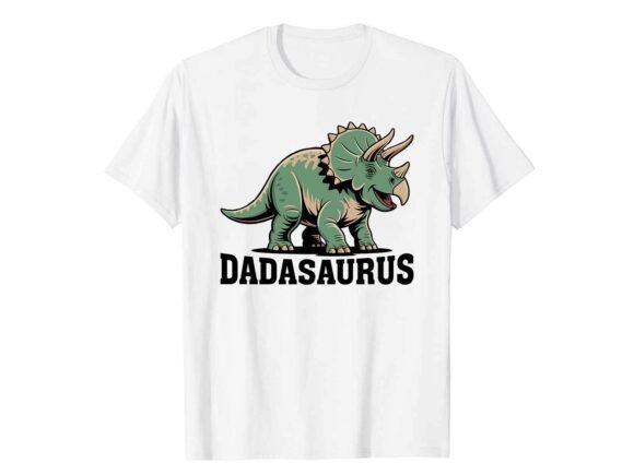 Dadasaurus Dinosaur Dad Funny T-Shirt Graphics
