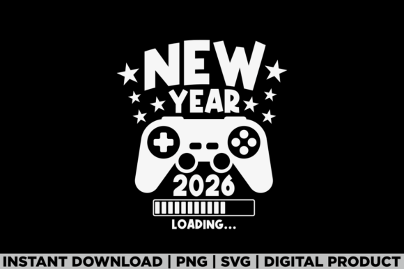 New Year 2026 Loading Gamer Tee Shirt Graphics