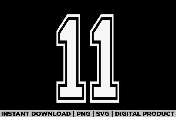 Number 11 Birthday Varsity Sports Team Graphics