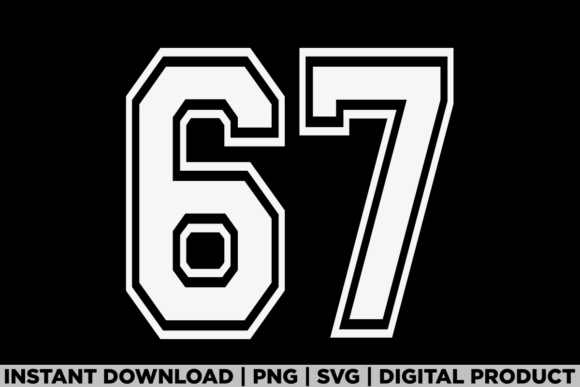 Number 67 Birthday Varsity Sports Team Graphics