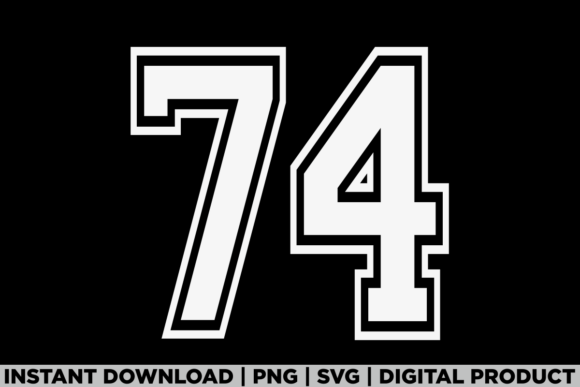 Number 74 Birthday Varsity Sports Team