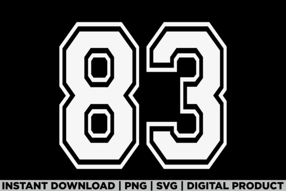 Number 83 Birthday Varsity Sports Team