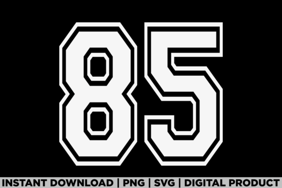 Number 85 Birthday Varsity Sports Team Graphics