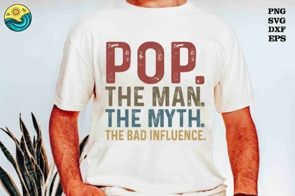 Pop the Man SVG for T-Shirt Designs